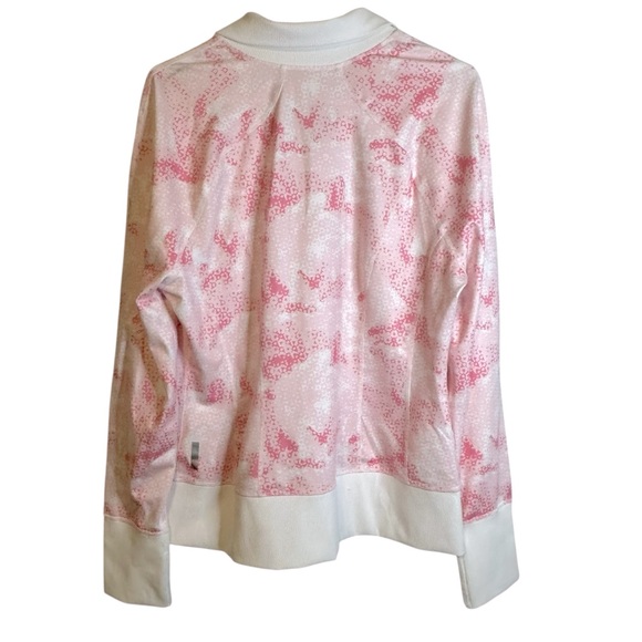 Zella Pink and White Women's Zip-Up‎ Jacket Size XL Sporty Athletic Golf Tennis - Picture 6 of 9